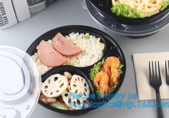 caja fuerte plástica disponible de la microonda de la bandeja de la comida, bandeja vegetal disponible del acondicionamiento de los alimentos de APET, plast rectangular absorbente de los pp