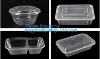 Caja plástica de la comida 2100ml pp 4 del compartimiento plástico de encargo del OEM y del ODM, envase de comida disponible, placa plástica, Cu plástico