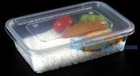caja transparente del bento de los pp, envases de comida disponibles plásticos del compartimiento de la fiambrera, comida, almuerzo, BARBACOA, tallarines, ensalada, maíz núcleo de condensación