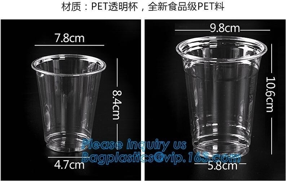 Forma elegante que bebe la taza plástica de un sólo recinto de Straw Promotional Cups With Straws, tazas plásticas de la aduana doble de la pared ningún minuto