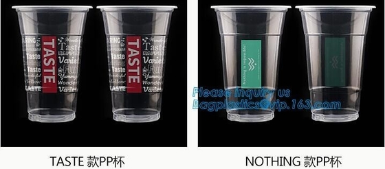 El biodegradebale transparente de la bebida fría de la categoría alimenticia 12oz 375ml ACARICIA la taza de consumición plástica de la taza/línea aérea plástica disponible
