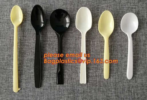 Los cubiertos para llevar de la comida caliente de la categoría alimenticia fijaron los cubiertos disponibles plásticos, sistema de los cubiertos con el cuchillo plástico del sistema de los cubiertos de la promoción
