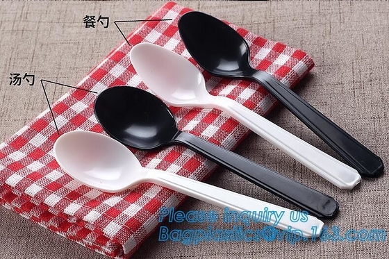 6&quot; los cuchillos plásticos disponibles Cultery occidental de las cucharas de las bifurcaciones del picosegundo fija en cuchillero plástico rosado de las PC de los restaurantes y de las cocinas 48