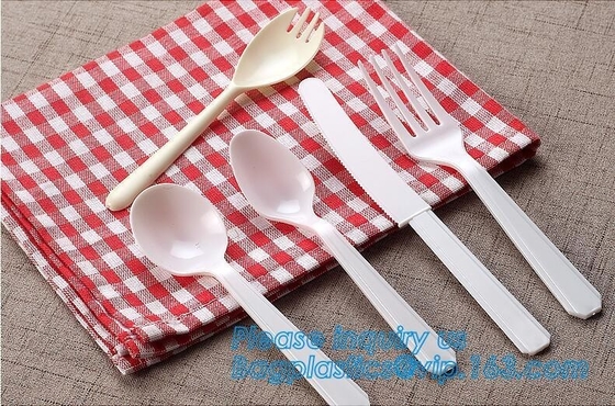 6&quot; los cuchillos plásticos disponibles Cultery occidental de las cucharas de las bifurcaciones del picosegundo fija en cuchillero plástico rosado de las PC de los restaurantes y de las cocinas 48