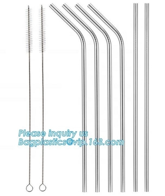 Paja de acero inoxidable reutilizable de la bebida, paja de acero inoxidable del metal de la paja de beber 304 reutilizables, metal de acero inoxidable Drin