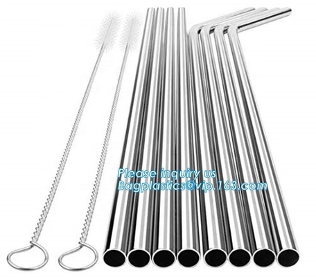 Paja de acero inoxidable reutilizable de la bebida, paja de acero inoxidable del metal de la paja de beber 304 reutilizables, metal de acero inoxidable Drin