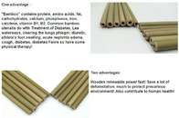 Pajas de beber de bambú naturales Mano-hechas a mano reutilizables orgánicas de Eco, pajas de beber de bambú naturales con el logotipo modificado para requisitos particulares pac