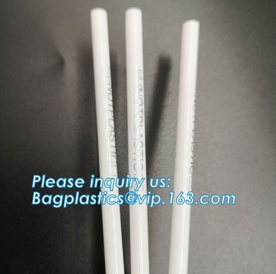 Las pajas de beber de encargo del PLA reciclaron las pajas de beber biodegradables, maicena biodegradable que bebía los Wi de la paja 5*207m m del Pla