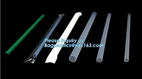 Paja no plástica biodegradable llena individual del PLA de la paja de beber del 100%, pajas de beber biodegradables flexibles del PLA de 5m m