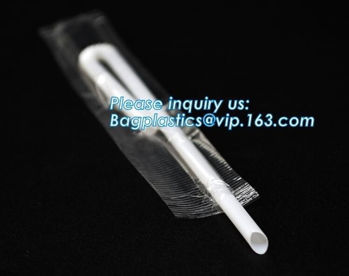 Paja no plástica biodegradable llena individual del PLA de la paja de beber del 100%, pajas de beber biodegradables flexibles del PLA de 5m m