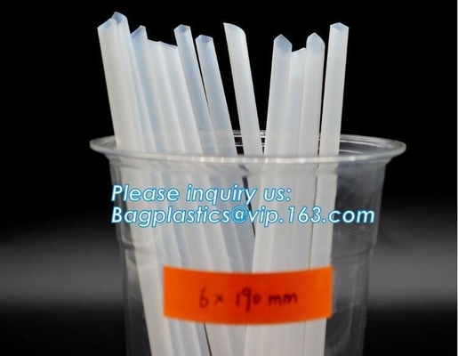 Paja biodegradable plástica del PLA que bebe paja favorable al medio ambiente del PLA de la paja disponible la bio, BI reciclado el 100% de la paja del PLA