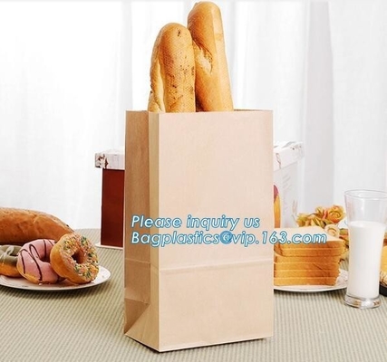 Bolsas de papel lindas modificadas para requisitos particulares baratas del arte de la bolsa de papel de Kraft del café del pan para el regalo, bolso del pan de la Navidad de la categoría alimenticia, venta caliente pap