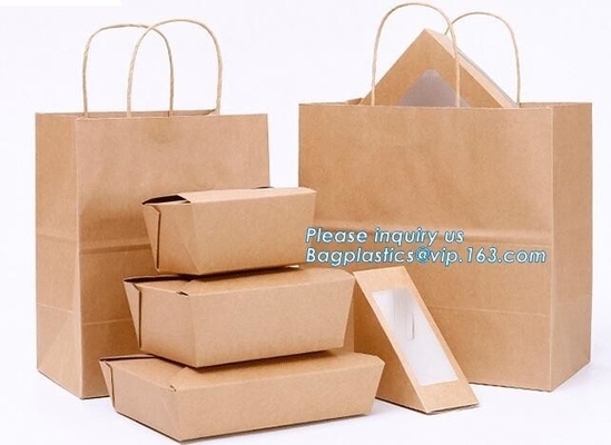 bolso del acondicionamiento de los alimentos del pan del baguette del pan del papel de Kraft, calidad superior Logo Paper Bags de encargo, bolsas de papel del embalaje del pan
