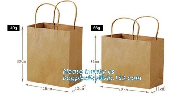Categoría alimenticia impresa de encargo de las bolsas de papel de Kraft con las bolsas de papel del embalaje del pan de la ventana, packagin de encargo de los pasteles del desayuno de Kraft