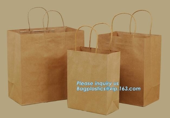 Categoría alimenticia impresa de encargo de las bolsas de papel de Kraft con las bolsas de papel del embalaje del pan de la ventana, packagin de encargo de los pasteles del desayuno de Kraft