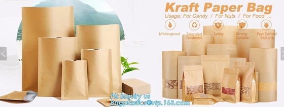 La CERRADURA de la CREMALLERA, SELLO de la CREMALLERA, SELLO de la CREMALLERA, bolsa de papel de encargo del pan, bolso de empaquetado de los alimentos de preparación rápida, bolso de empaquetado de la galleta, SE COLOCA ENCIMA de Zip lockkk