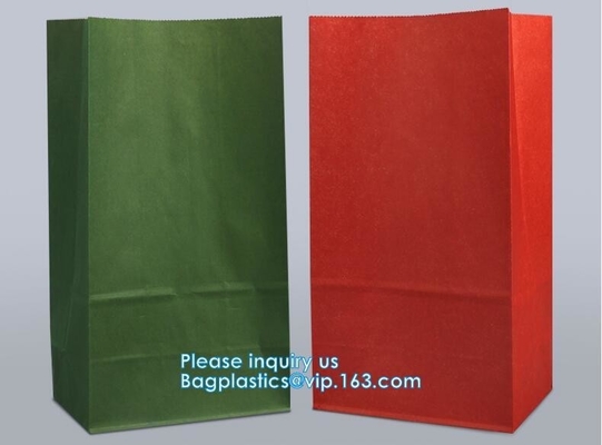 papel de Kraft marrón del pan impermeable a la grasa del bocado de la bolsa de papel de Kraft de la comida del bolso del pan de la panadería del acondicionamiento de los alimentos del papel del pote 60g 70g Kraft b