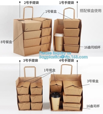 Bolso que hace compras de papel de encargo con la manija, bolso de compras de papel de Kraft, papel de Logo Printed Grocery Packaging Craft Brown Kraft