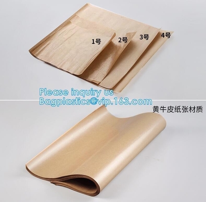 papel impermeable a la grasa/de Kraft de embalaje, envolviendo el papel impermeable a la grasa marrón del alto grado del papel de Kraft, greasep de Kraft del marrón del abrigo de la hamburguesa