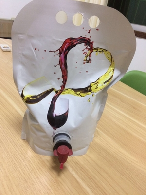 la bolsa del canalón/bolso líquido de la bebida de la categoría alimenticia con el bolso del canalón del canalón/del vino del corredor, se levanta el bolso /Refi del canalón del vino del corredor que embala