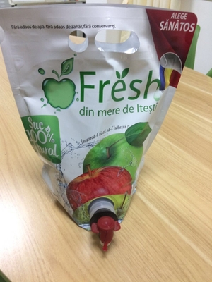 la bolsa del canalón/bolso líquido de la bebida de la categoría alimenticia con el bolso del canalón del canalón/del vino del corredor, se levanta el bolso /Refi del canalón del vino del corredor que embala