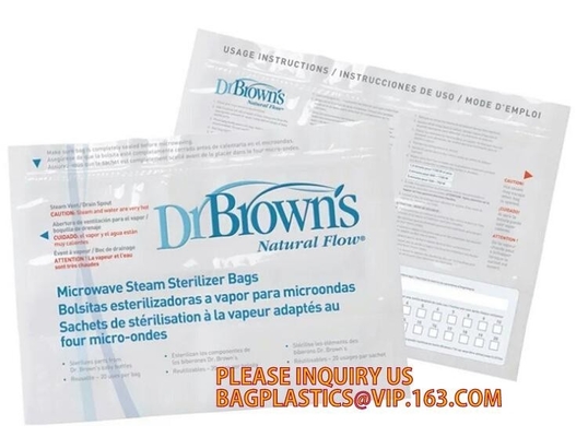 Bolso del esterilizador del vapor de Mircowave, bolso del esterilizador, esterilizadoras de los bolsitas un vapor para microondas sachets de sterilisation