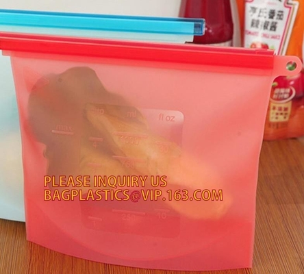 El almacenamiento reutilizable empaqueta el bolso, Eco amistoso y BPA libre, ajuste hermético Versatil de la conservación de alimentos del silicón del almacenamiento de la comida del sello
