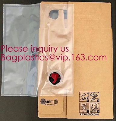 el bolso plástico del vino de la válvula de 2L 3L 5L en dispensador del agua de la caja laminó el bolso de aluminio del babero en paquete del bagease del bolso del dispensador del vino de la caja