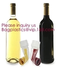 Bolsa plástica reutilizable portátil de la botella de vino del bolso plegable del vino, bolso de empaquetado de encargo del pvc de la botella de vino, vodka, vino, alcohol