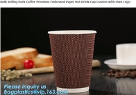 La taza modificada para requisitos particulares para las bebidas calientes, Disposable_PE del papel de empapelar del doble de Logo Printed 8oz cubrió el Cu de papel de papel de encargo del café de Cups_