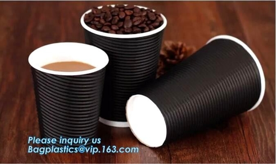 la taza disponible/que vendía la taza/la taza de café de encargo, logotipo de encargo disponible de papel de la taza de papel de la pared de la ondulación imprimió taza de café caliente