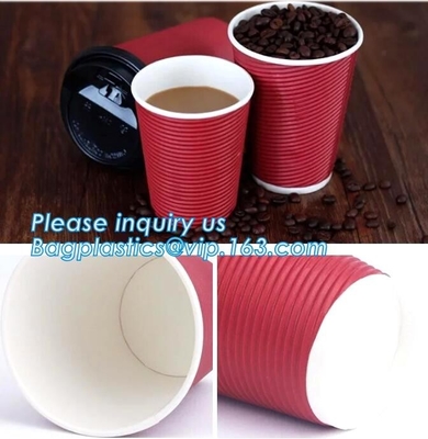 la taza disponible/que vendía la taza/la taza de café de encargo, logotipo de encargo disponible de papel de la taza de papel de la pared de la ondulación imprimió taza de café caliente