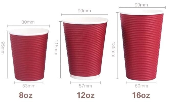 la taza disponible/que vendía la taza/la taza de café de encargo, logotipo de encargo disponible de papel de la taza de papel de la pared de la ondulación imprimió taza de café caliente