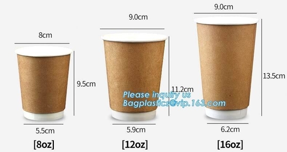 Tazas para llevar calientes disponibles de un sólo recinto dobles de las tazas de café de la taza de papel del café 8oz, Di calientes de la taza de papel de la leche de la venta 700ml del Amazonas
