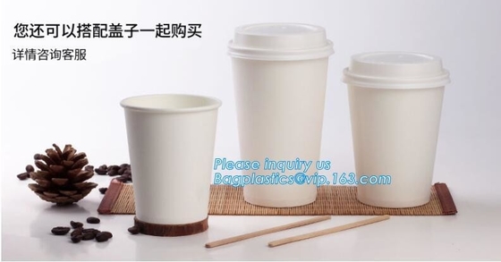 Taza amistosa disponible de papel del café de 8 onzas Eco, taza adaptable disponible PACKAG del jugo del agua de la leche del café de la taza de papel de Kraft