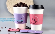 Tazas de papel de un sólo recinto disponibles de las tazas de café de la bebida de 8/12/16 onza con la tapa, aduana de papel disponible al por mayor de la taza de café