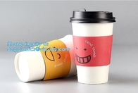 Tazas de papel de un sólo recinto disponibles de las tazas de café de la bebida de 8/12/16 onza con la tapa, aduana de papel disponible al por mayor de la taza de café