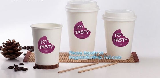 La bebida caliente modificada para requisitos particulares al por mayor imprimió la taza disponible BAGEASE, PAQUETE de papel del café de la taza de papel del precio de un sólo recinto del espacio en blanco