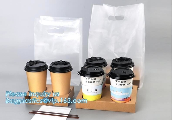 La bolsa disponible de la taza, lleva el bolso, bolso de la manija de la taza, bolso práctico, bolso cortado con tintas, dirige para llevar el bolso, bolso de ultramarinos, panadería pac