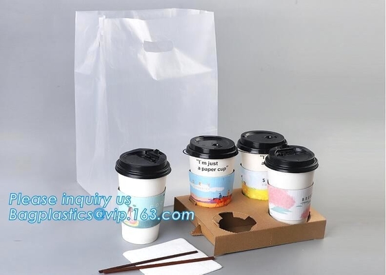 La bolsa disponible de la taza, lleva el bolso, bolso de la manija de la taza, bolso práctico, bolso cortado con tintas, dirige para llevar el bolso, bolso de ultramarinos, panadería pac