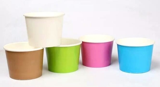 Tazas de papel del yogur, taza de papel disponible para el verano, tazas del helado de papel del helado para el bagease americano y europeo del mercado