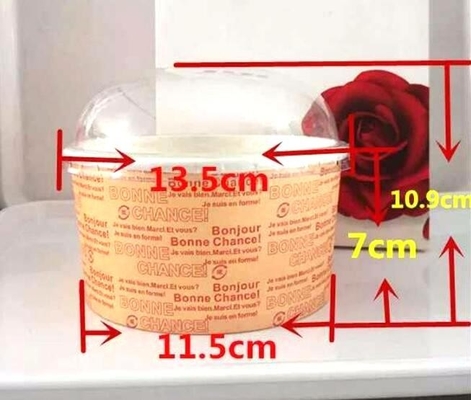 El flexo de encargo del helado del cup_Food del grado del cup_Wholesale respetuoso del medio ambiente respetuoso del medio ambiente del helado imprimió el paquete del bagease de la taza de papel