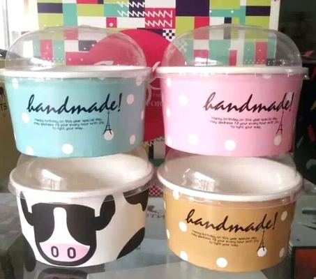El flexo de encargo del helado del cup_Food del grado del cup_Wholesale respetuoso del medio ambiente respetuoso del medio ambiente del helado imprimió el paquete del bagease de la taza de papel