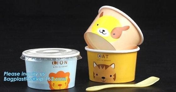 Taza biodegradable 7oz, tazas de papel disponibles vendedoras superiores de papel del gelato para el helado, bagease caliente de la taza de papel del helado de la venta