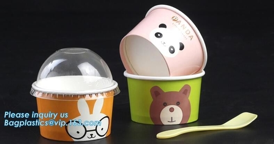 Taza biodegradable 7oz, tazas de papel disponibles vendedoras superiores de papel del gelato para el helado, bagease caliente de la taza de papel del helado de la venta