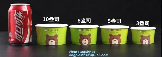 Taza biodegradable 7oz, tazas de papel disponibles vendedoras superiores de papel del gelato para el helado, bagease caliente de la taza de papel del helado de la venta