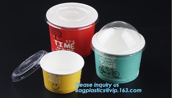 taza/envase, taza del helado del papel de la tienda del helado del verano de papel del helado de 7 onzas hecha en China, helado biodegradable Pap de las tazas