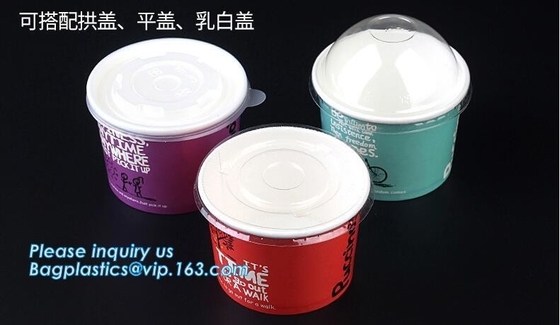 taza/envase, taza del helado del papel de la tienda del helado del verano de papel del helado de 7 onzas hecha en China, helado biodegradable Pap de las tazas