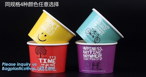 taza/envase, taza del helado del papel de la tienda del helado del verano de papel del helado de 7 onzas hecha en China, helado biodegradable Pap de las tazas