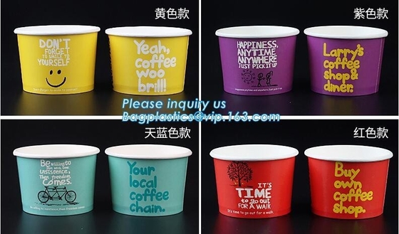taza/envase, taza del helado del papel de la tienda del helado del verano de papel del helado de 7 onzas hecha en China, helado biodegradable Pap de las tazas